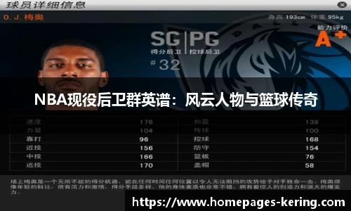 NBA现役后卫群英谱：风云人物与篮球传奇